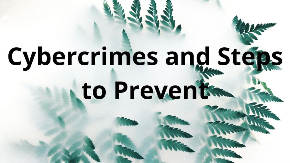 Cybercrimes and Steps to Prevent
