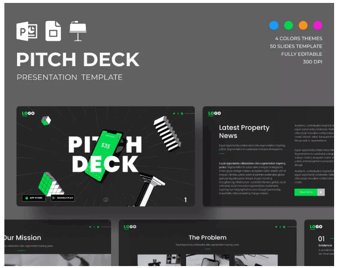 Mobile App Pitch Deck Presentation Template